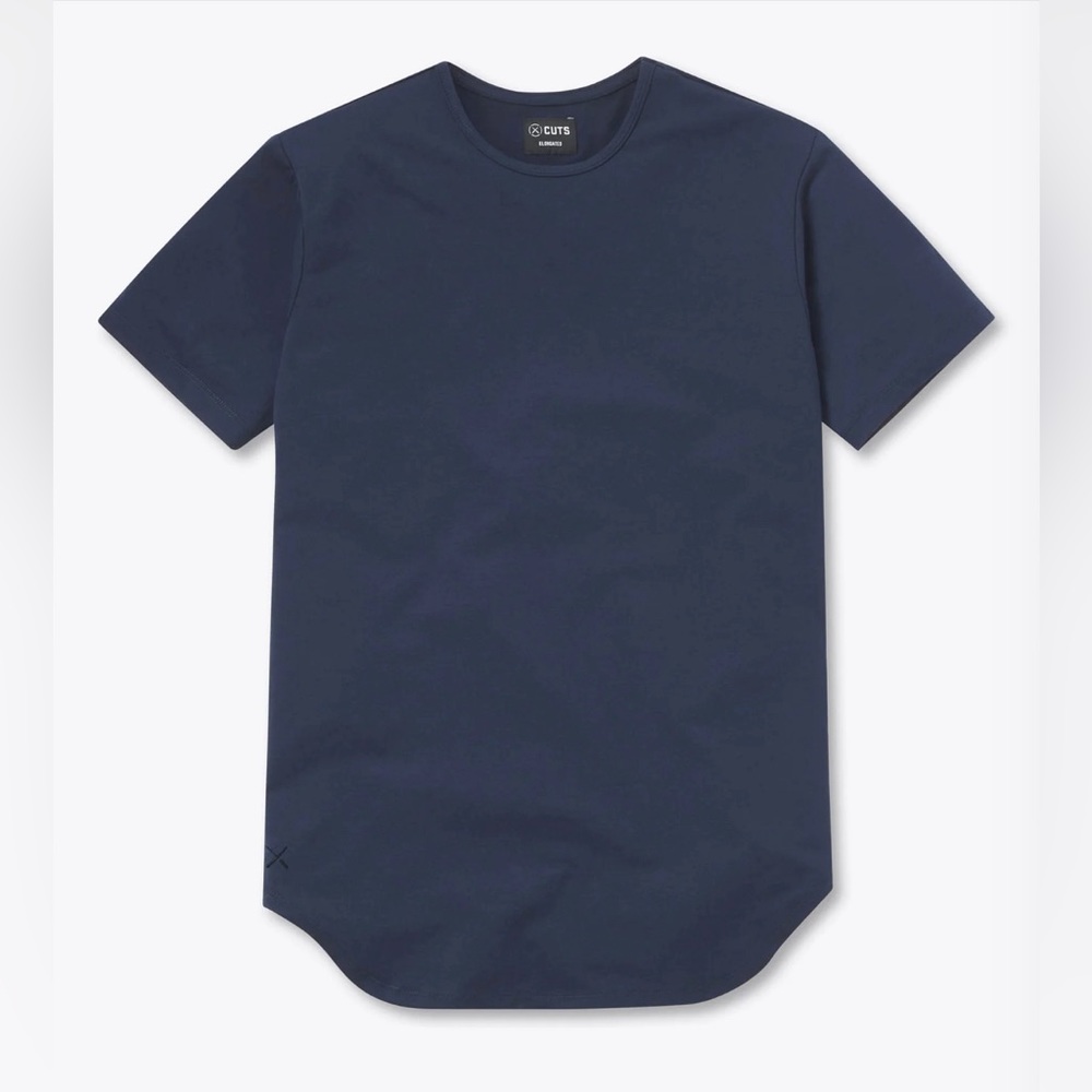 Cuts Clothing Men’s AO Elongated Tee- pacific blue